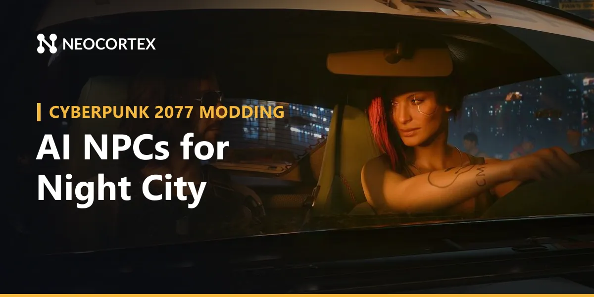 Build a Cyberpunk 2077 AI NPC mod with Neocortex: vendors and fixers you can talk to, car and holo-call voice commands and a netrunner quiz, via CET.