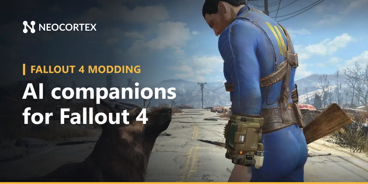 Build a Fallout 4 AI NPC mod with Neocortex and F4SE: companions that hold real conversations, settlement voice commands and a Vault-Tec quiz terminal.