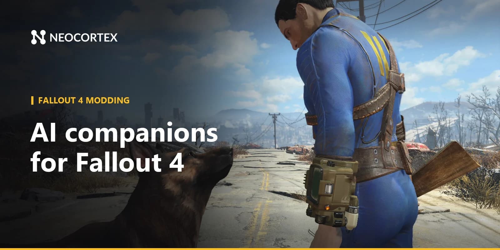 Build a Fallout 4 AI NPC mod with Neocortex and F4SE: companions that hold real conversations, settlement voice commands and a Vault-Tec quiz terminal.