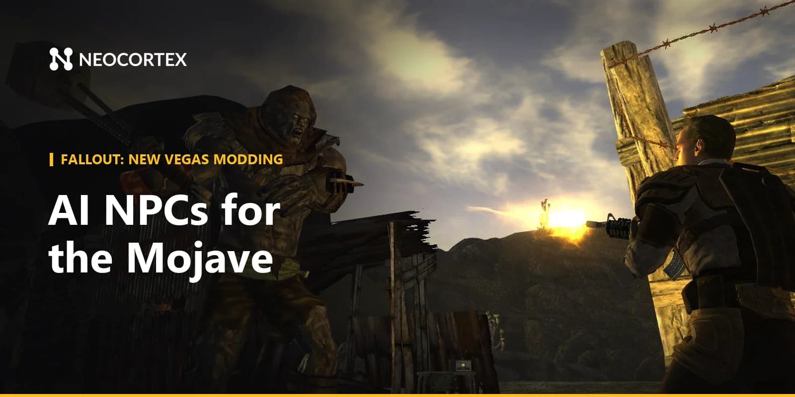 Build a Fallout New Vegas AI NPC mod with Neocortex and xNVSE: talking Mojave NPCs, companion voice commands and a casino trivia host on the Strip.