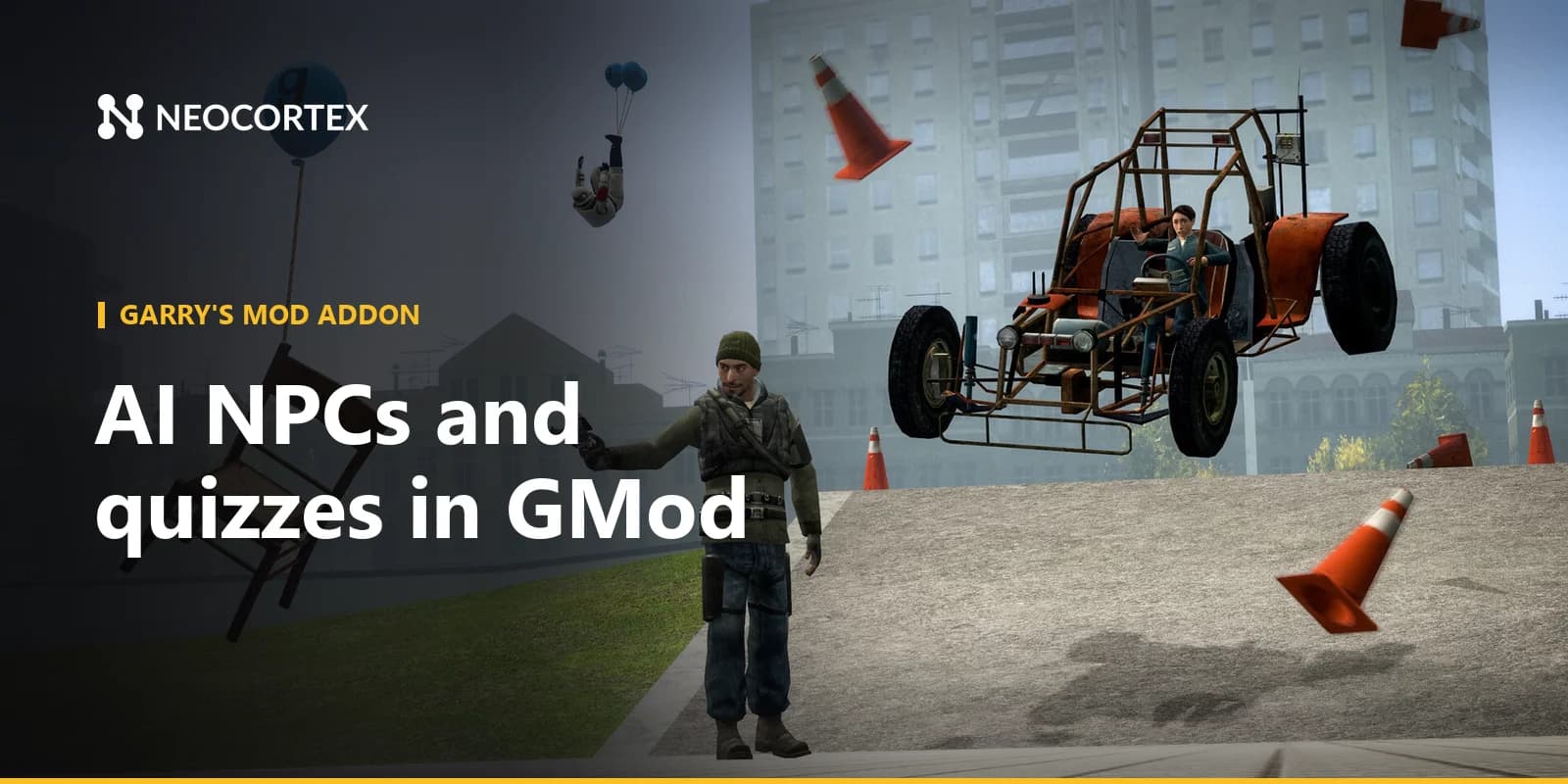 Build a Garry's Mod AI NPC addon in Lua: smart NPCs for sandbox and roleplay servers, a multiplayer quiz show host with a leaderboard, and voice commands.