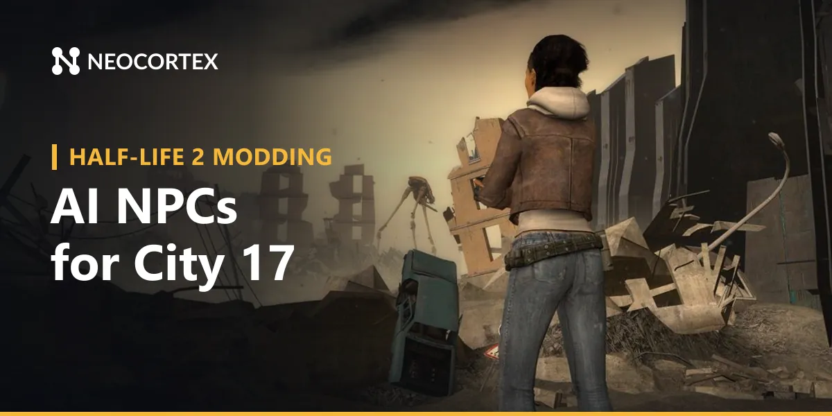 Plan a Half-Life 2 AI NPC mod on Source SDK 2013: a rebel squad you command by voice, a companion who talks back, safehouse story beats and a quiz terminal.