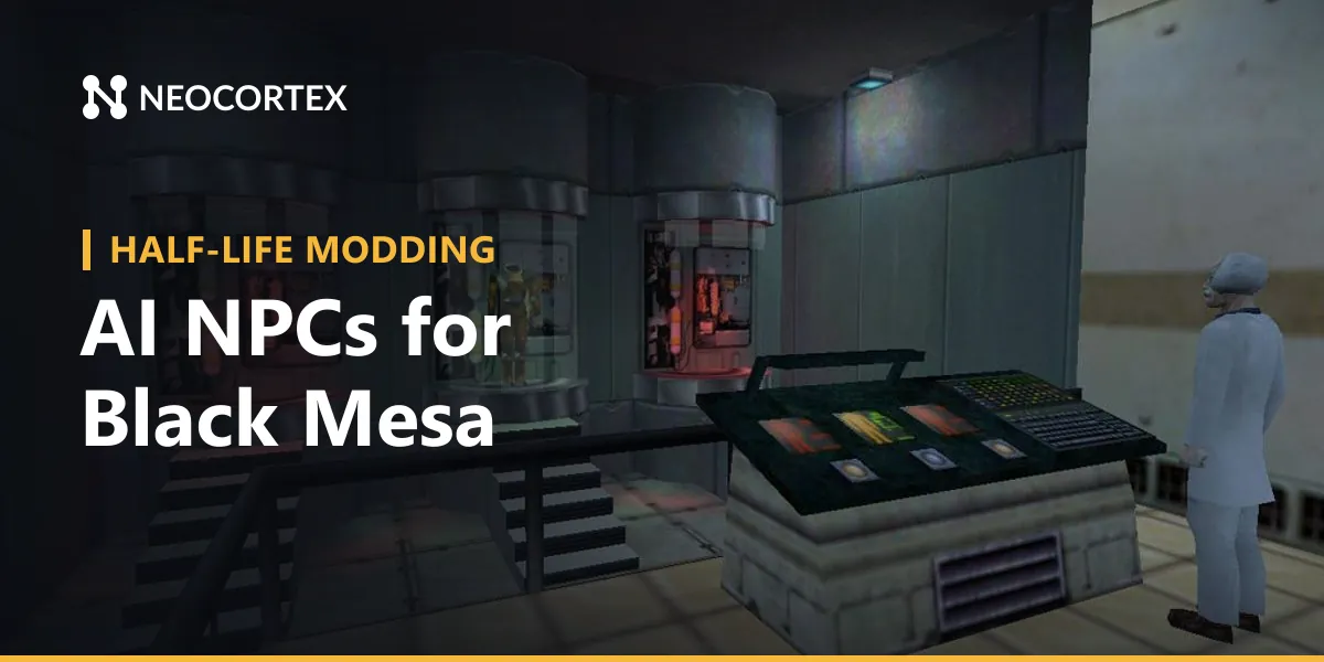 Build a Half-Life AI NPC mod with the HL SDK or Xash3D FWGS: scientists and guards you can talk to, voice commands for guards and a Black Mesa safety quiz.
