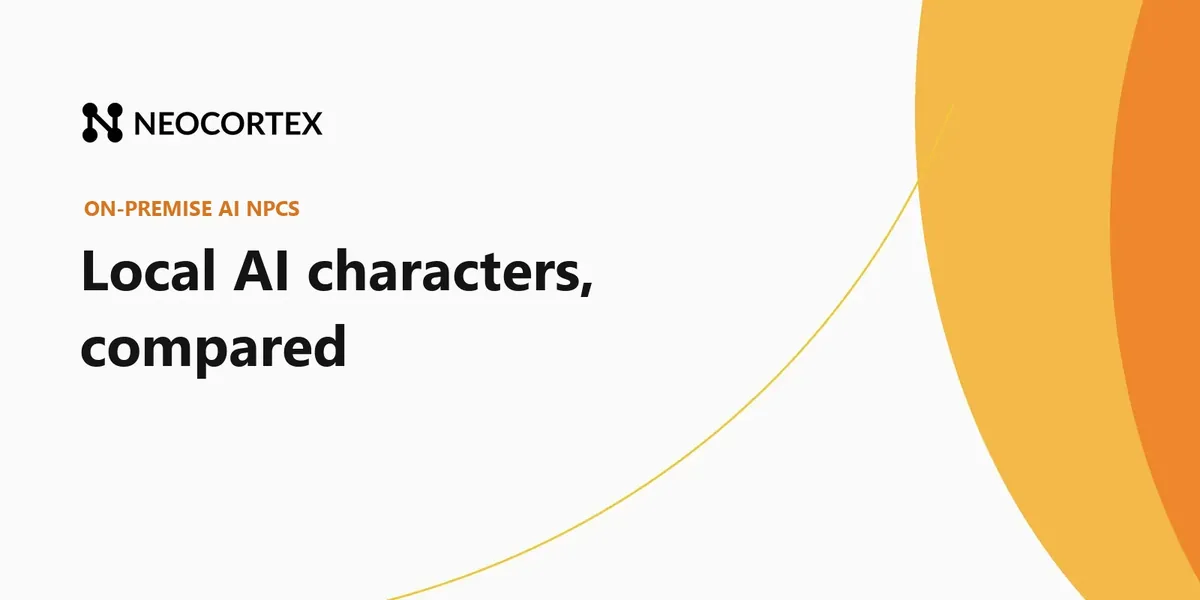 Compare on-premise AI NPC platforms and on-device SDKs: Tryll, NVIDIA ACE, Snapdragon, X&Immersion, LLMUnity, NobodyWho, Convai, Meta and Neocortex.