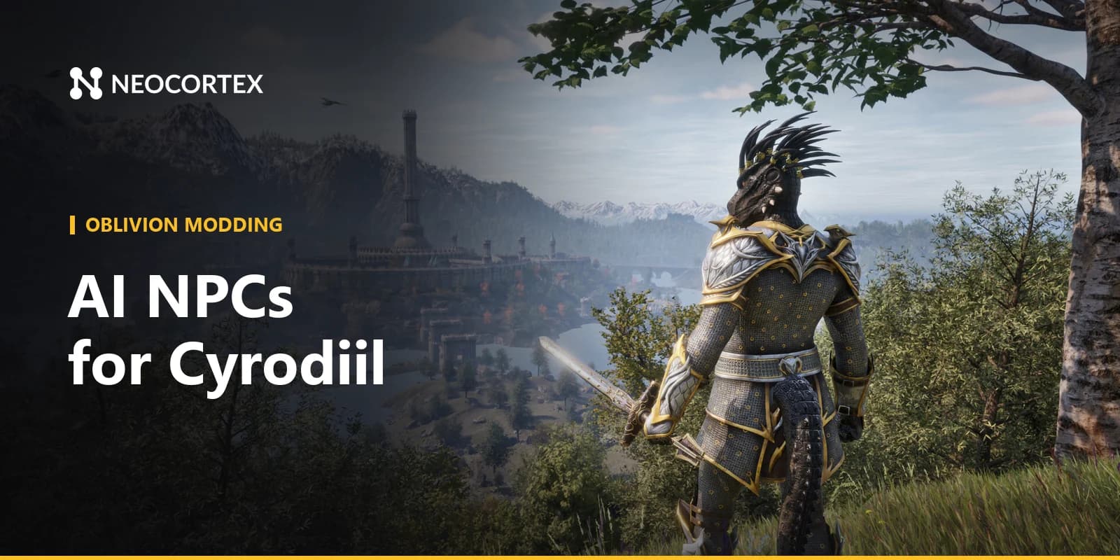 How an Oblivion Remastered AI NPC mod could work with Neocortex: talking Cyrodiil townsfolk, guard voice commands and guild quizzes via OBSE64 and UE4SS.