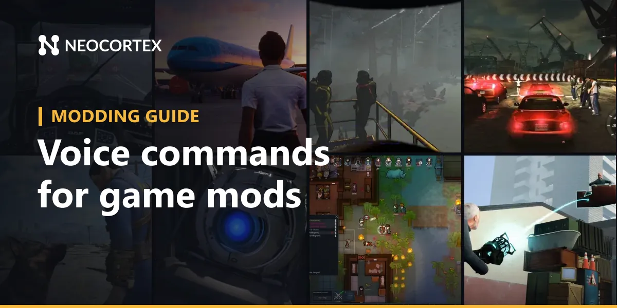 Add on-device voice commands to PC game mods with Neocortex: offline speech, natural phrasing, multi-action sentences and AI NPC dialogue for modders.
