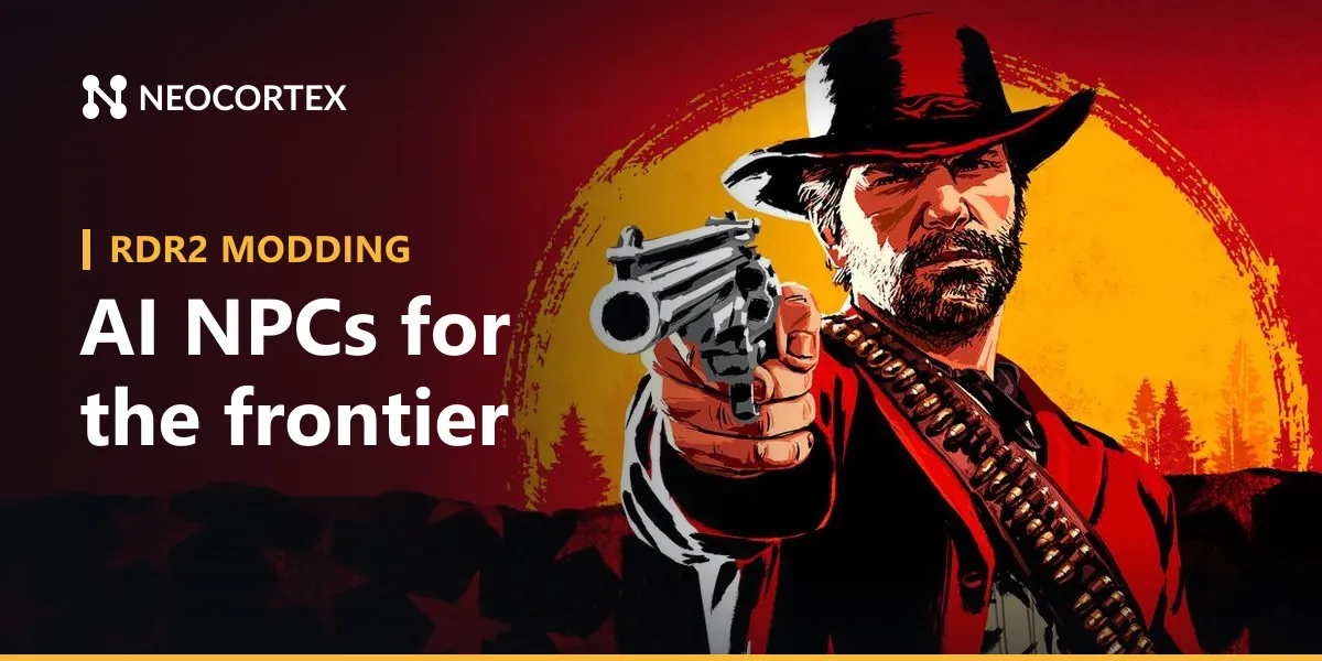 Build a Red Dead Redemption 2 AI NPC mod with Neocortex: saloon keepers who remember you, camp conversations, posse voice commands and a campfire quiz.