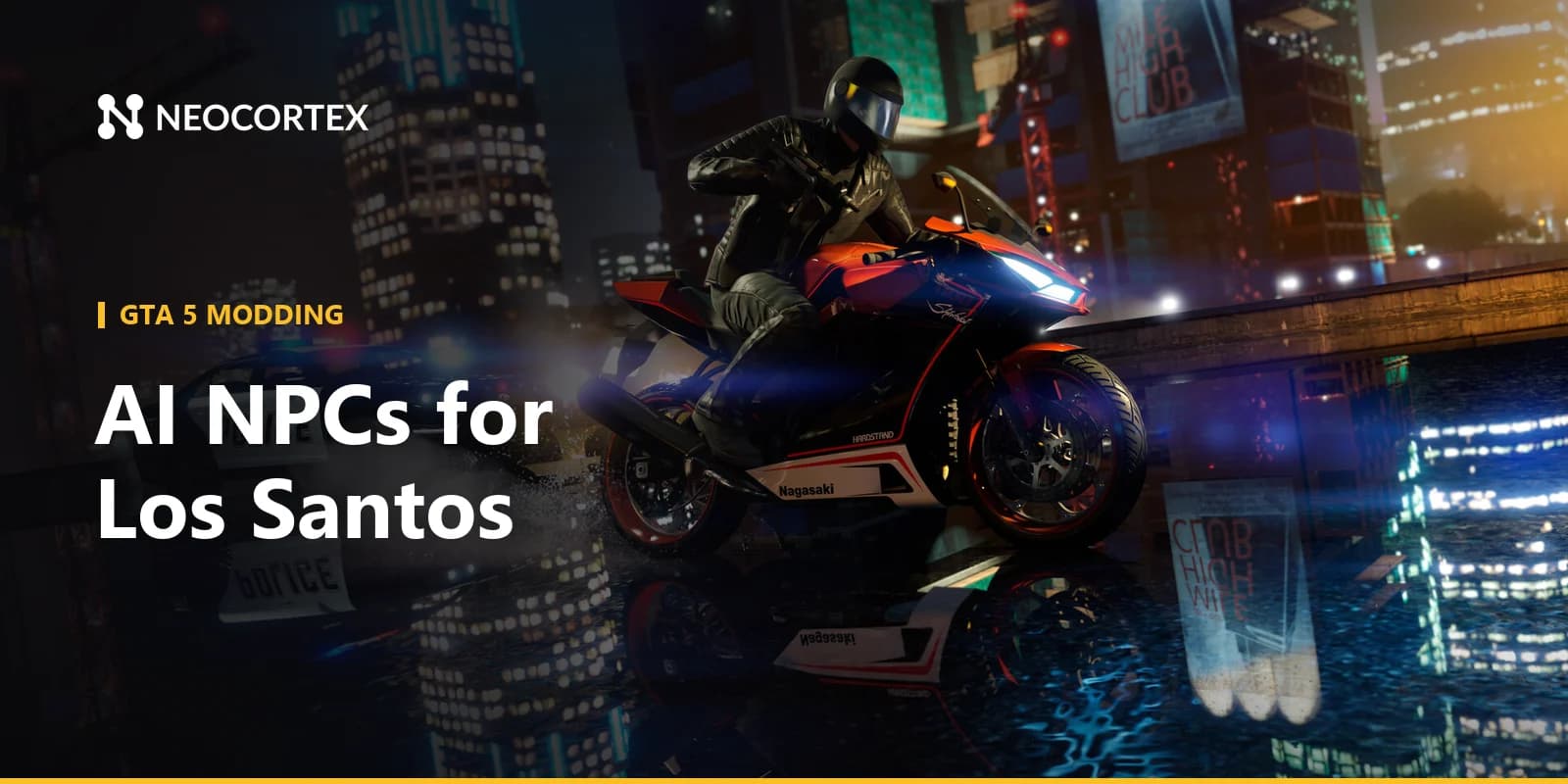 Build a GTA 5 AI NPC mod with Neocortex: pedestrians who talk back, a passenger who judges your driving, voice commands and a radio quiz in story mode.