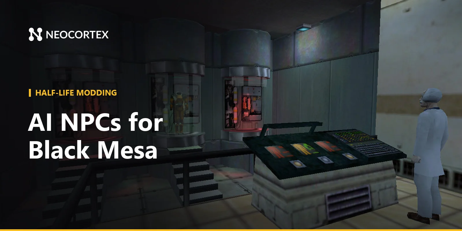 Build a Half-Life AI NPC mod with the HL SDK or Xash3D FWGS: scientists and guards you can talk to, voice commands for guards and a Black Mesa safety quiz.