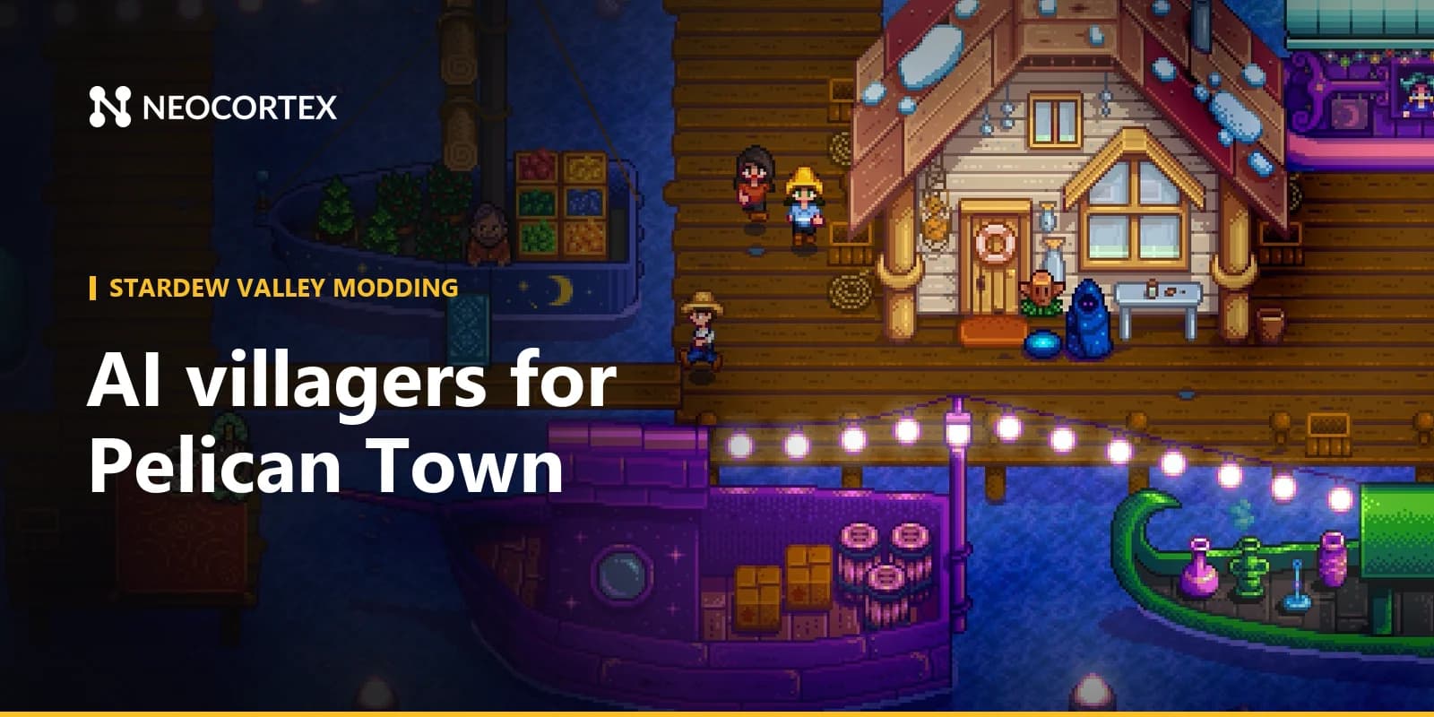 Build a Stardew Valley AI villager mod with SMAPI and Neocortex: villagers who remember you, festival story beats, farming quizzes and voice commands.